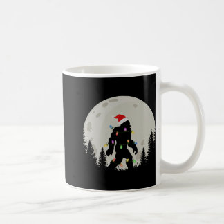 Lustiger Weihnachten Bigfoot Santa Hut Mond Sasqua Kaffeetasse