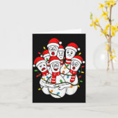 Lustiger Weihnachten Bowling Santa Bowling Ns Team Karte (Gelbe Blume)