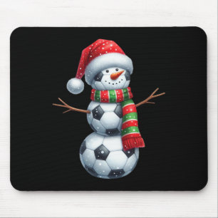 Lustiger Weihnachten Fußball Bylls Schneemann Mousepad