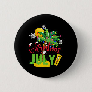 Lustiger Weihnachten im Juli Tee Sommer Strandurla Button