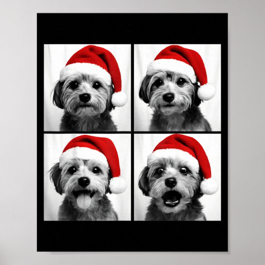 Lustiger Weihnachten Morkie Santa Hunde Liebhaber  Poster (Vorne)