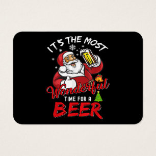 Lustiger Weihnachten Santa Claus trinkt Bier Wunde