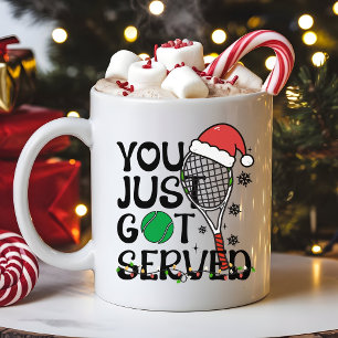 Lustiger Weihnachten-Tennis-Fan, du wurdest gerade Kaffeetasse