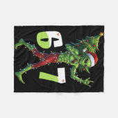 Lustiger Weihnachts-Alien-Sechs-Sieben-Meme 67 Wei Fleecedecke (Vorderseite (Horizontal))