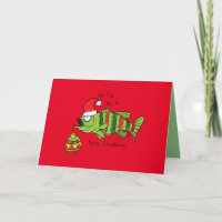 Lustiger Weihnachts-Barsch-Angeln Fisch Süße Carto
