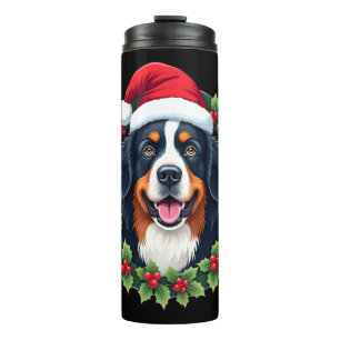 Lustiger Weihnachts-Bernersennen-Hund Tank Top Thermosbecher