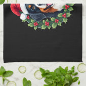 Lustiger Weihnachts-Bernese-Mountain-Dog-Tank-Top Geschirrtuch (Gefaltet)