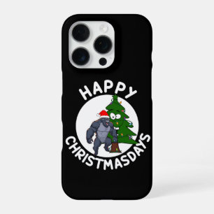 Lustiger Weihnachts-Bigfoot mit Santa-Hut iPhone 16 Pro Hülle