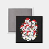 Lustiger Weihnachts-Bowling-Santa-Bowling-Ns-Team Magnet (Vorderseite/Rückseite)
