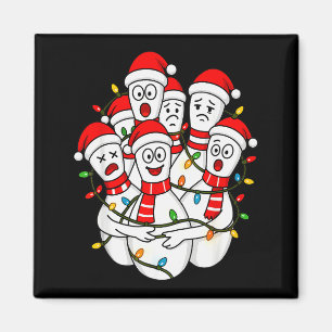 Lustiger Weihnachts-Bowling-Santa-Bowling-Ns-Team Magnet
