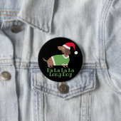 Lustiger Weihnachts-Dachshund Button (Beispiel)