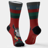 Lustiger Weihnachts Esel Cartoon Rot Socken (Gewinkelt)