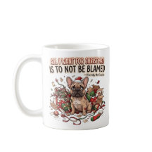 Lustiger Weihnachts-French-Bulldog-Coffee-Feiertag