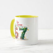 Lustiger Weihnachts-Geburtstags-Mug Tasse (Vorderseite Links)