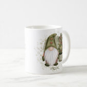 Lustiger Weihnachts-Gnom-Baum-Monogramm-Name Kaffeetasse (VorderseiteRechts)