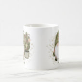 Lustiger Weihnachts-Gnom-Baum-Monogramm-Name Kaffeetasse (Mittel)