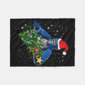Lustiger Weihnachts-Gorilla-Tag Fleecedecke (Vorderseite (Horizontal))