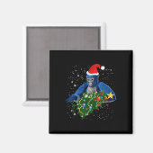 Lustiger Weihnachts-Gorilla-Tag Magnet (Vorderseite/Rückseite)