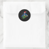 Lustiger Weihnachts-Gorilla-Tag Runder Aufkleber (Tasche)