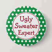 Lustiger Weihnachts-Hässlicher-Schwester-Experten- Button (Vorderseite)