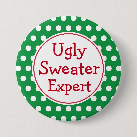 Lustiger Weihnachts-Hässlicher-Schwester-Experten- Button (Vorderseite)