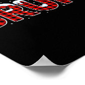 Lustiger Weihnachts-Karo-Teenager-Jungen-Kinder-We Poster (Ecke)