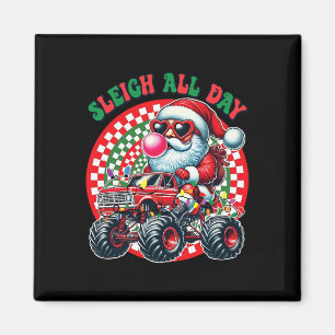 Lustiger Weihnachts-Monstertruck-Schlitten den gan Magnet