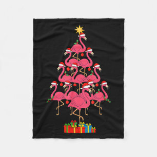 Lustiger Weihnachts-Nk-Flamingo-Baum-Feiertags-Vog Fleecedecke