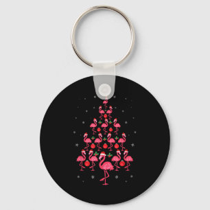 Lustiger Weihnachts-Nk-Flamingo-Baum-Feiertagsgesc Schlüsselanhänger