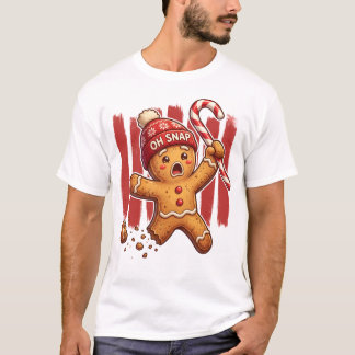 Lustiger Weihnachts-Oh-Snap-Gingerbread-Mann-gebro T-Shirt