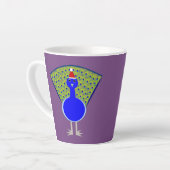 Lustiger Weihnachts-Pfau Milchtasse (Linke Ecke)