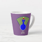 Lustiger Weihnachts-Pfau Milchtasse (Rechte Ecke)