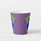 Lustiger Weihnachts-Pfau Milchtasse (Vorderseite)