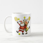Lustiger Weihnachts-Pickleball Kaffeetasse (Links)