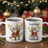 Lustiger Weihnachts-Pickleball Kaffeetasse
