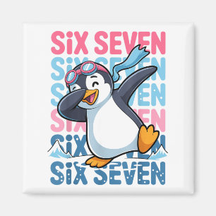 Lustiger Weihnachts-Pinguin Dabbing Xmas Dab Sechs Magnet