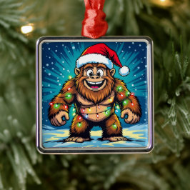 Lustiger Weihnachts-Sasquatch Bigfoots Ornament Aus Metall