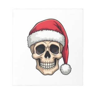 Lustiger Weihnachts-Schädel-Santa-XMES-Männer-Frau Notizblock