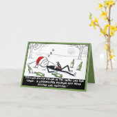 Lustiger Weihnachts-Strichmännchen Karte (Gelbe Blume)