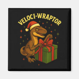 Lustiger Weihnachts-Velociraptor-Wortspiel Veloci- Magnet
