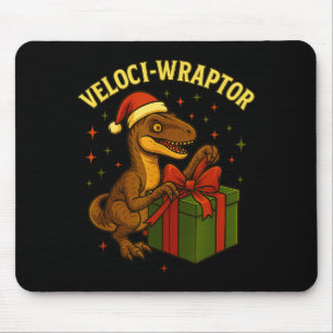 Lustiger Weihnachts-Velociraptor-Wortspiel Veloci- Mousepad