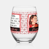 Lustiger Weihnachts-Weinglas-Geschenk Beste Freund Weinglas Ohne Stiel (Links)