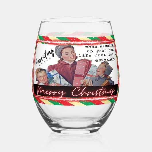 Lustiger Weihnachts-Weinglas-Geschenk beste Freund Weinglas Ohne Stiel (Rückseite)