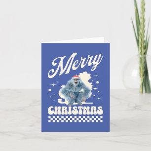 Lustiger Weihnachts-Yeti-Feiertags-Humor Feiertagskarte