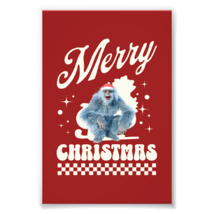 Lustiger Weihnachts-Yeti-Feiertags-Humor Fotodruck