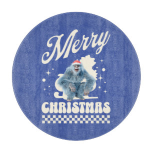 Lustiger Weihnachts-Yeti-Feiertags-Humor Schneidebrett