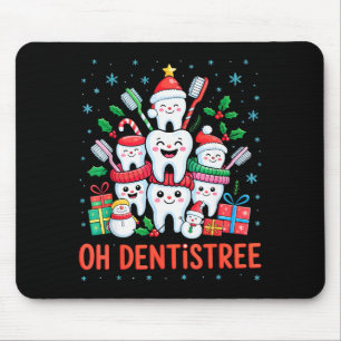 Lustiger Weihnachts-Zahnarzt Xmas Dental Oh Dentis Mousepad