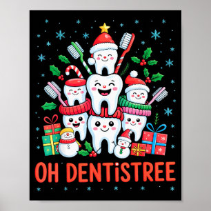 Lustiger Weihnachts-Zahnarzt Xmas Dental Oh Dentis Poster