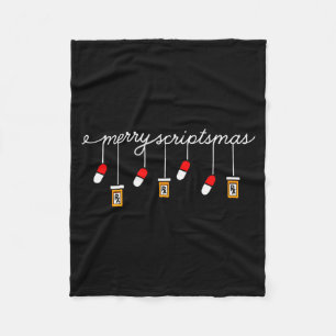 Lustiger Weihnachtsapotheken-Spruch Merry Scriptsm Fleecedecke