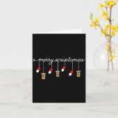 Lustiger Weihnachtsapotheken-Spruch Merry Scriptsm Karte (Gelbe Blume)
